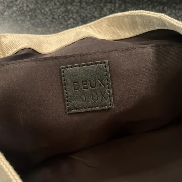 Deux Lux: Canvas Backpack with Vegan Leather Trim - Picture 9 of 16